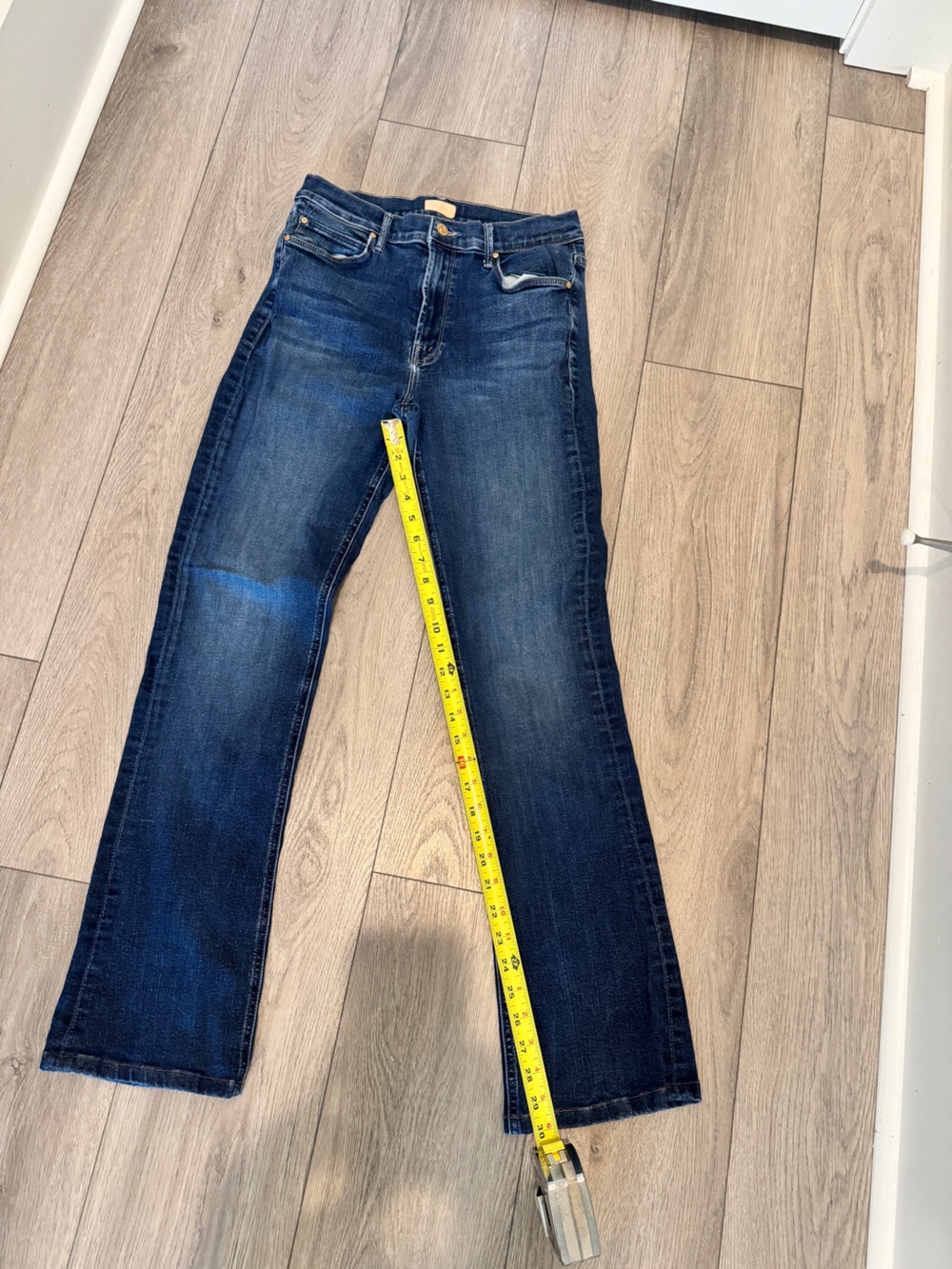 MOTHER Dark Blue Straight-Leg Jeans